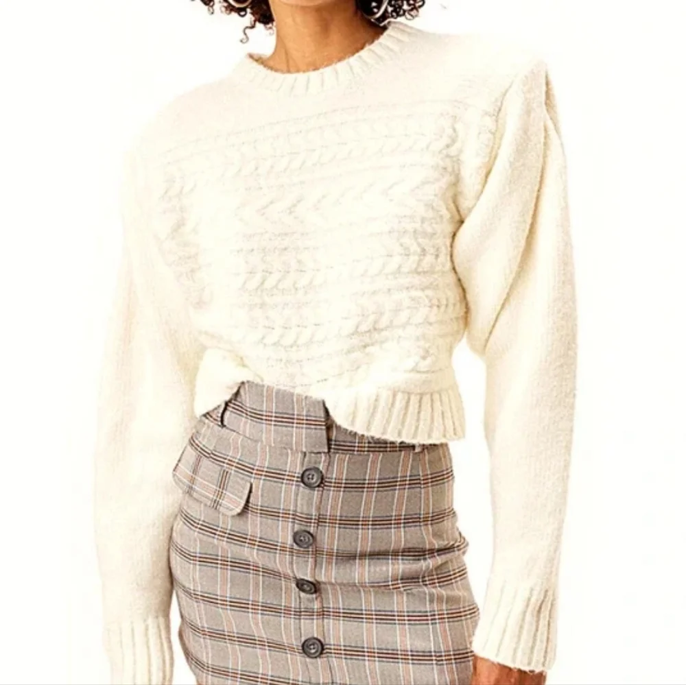 For Love & Lemons Ivory Dominique Sweater sz 2X - Picture 1 of 5